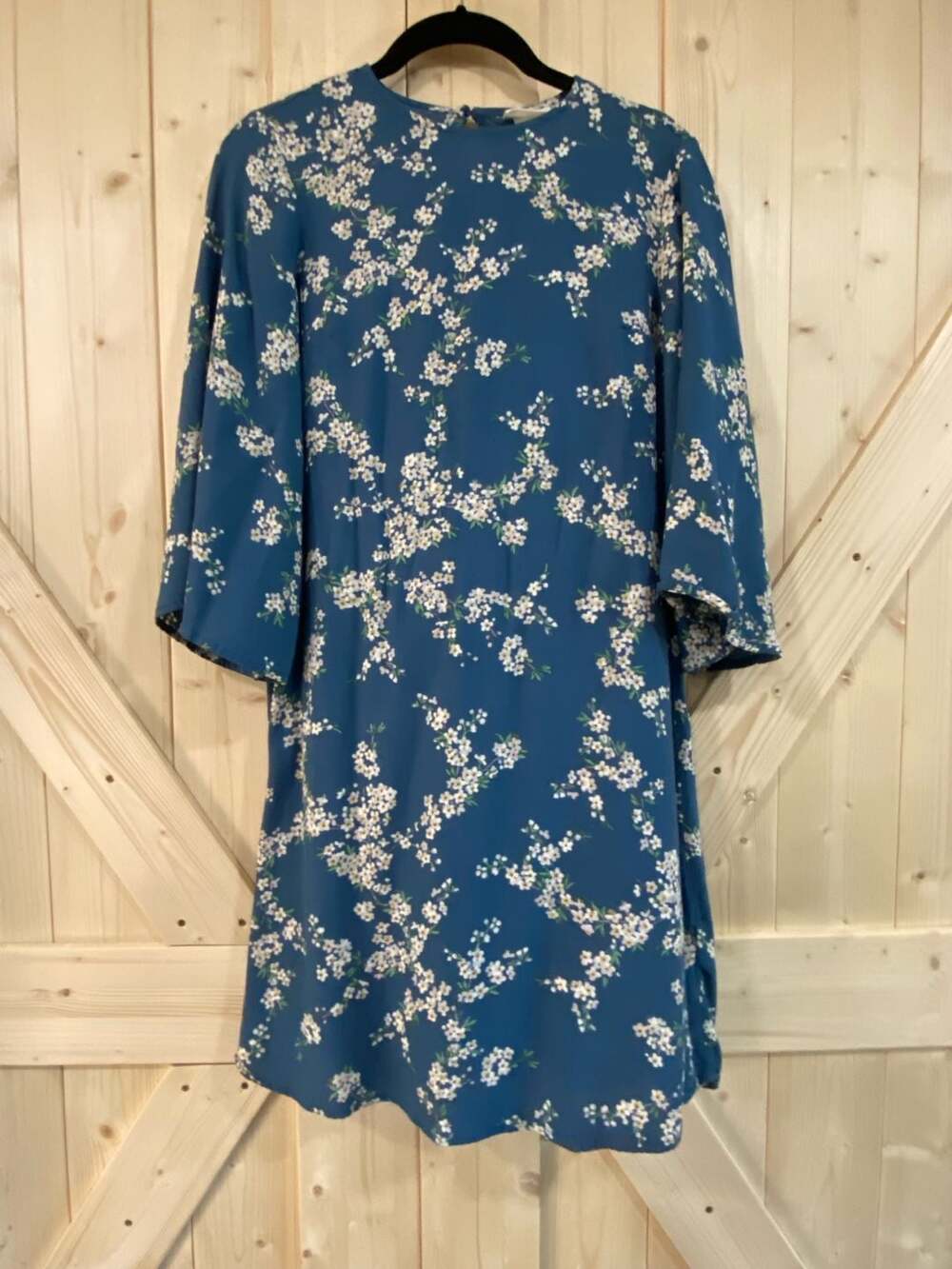 GP & J Baker x H&M Floral Print Bell Sleeve Shift Dress size 4